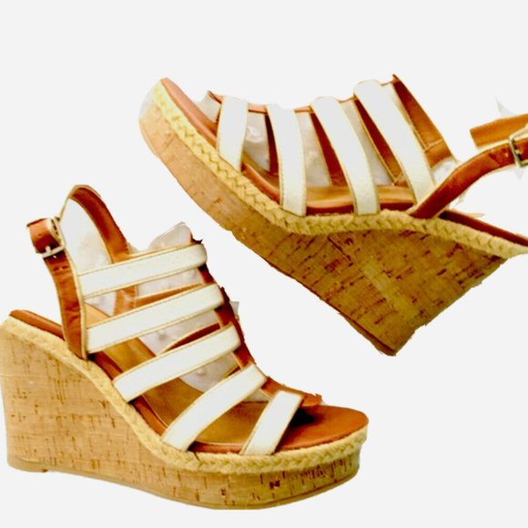 white gold wedges